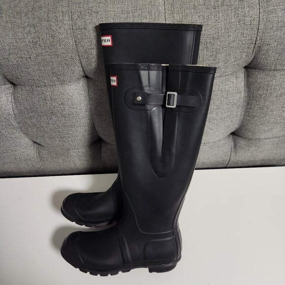 Hunter Womens Original Tall Boots - Black - Picture 1 of 9